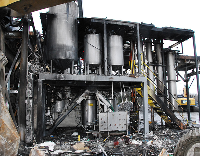 sinistre en usine, commerce, chantier